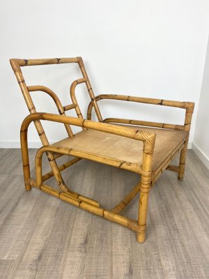 Italian Lounge Chair in Bamboo and Rattan, 1960s-LYQ-1171686