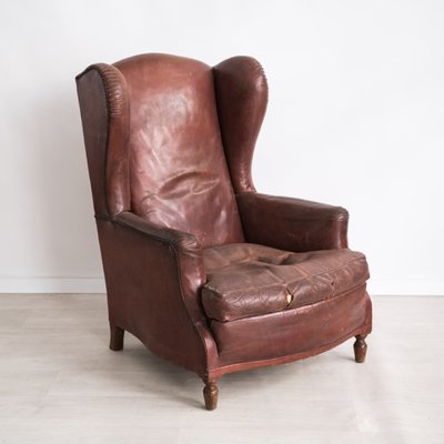 Italian Lounge Chair in Leather-NZV-1228791