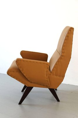 Italian Lounge Chair in Vinyl Leather by Nino Zoncada, 1950s-AA-1231923