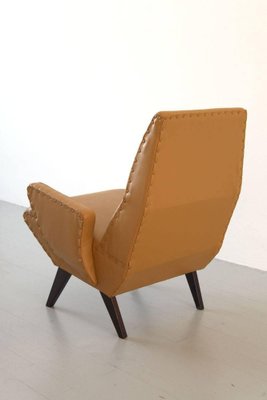 Italian Lounge Chair in Vinyl Leather by Nino Zoncada, 1950s-AA-1231923