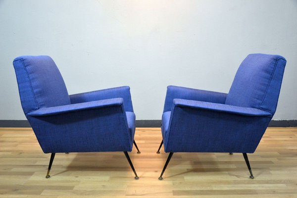 Italian Lounge Chairs, 1960s, Set of 2-QZZ-745504