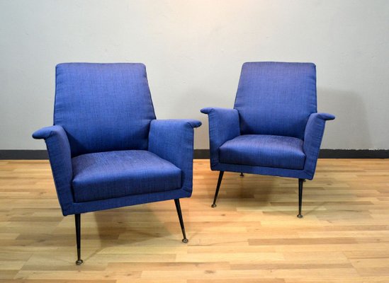 Italian Lounge Chairs, 1960s, Set of 2-QZZ-745504