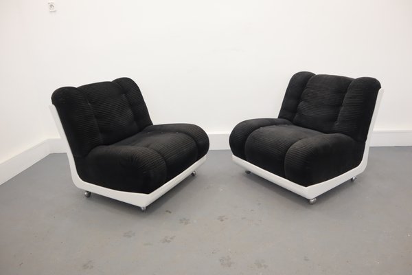 Italian Lounge Chairs, 1970s, Set of 2-JWH-877522