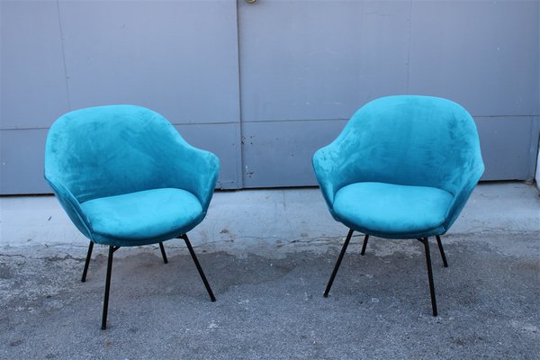 Italian Lounge Chairs attributed to Augusto Bozzi for Saporiti Italia, 1950s, Set of 2-EH-1394936