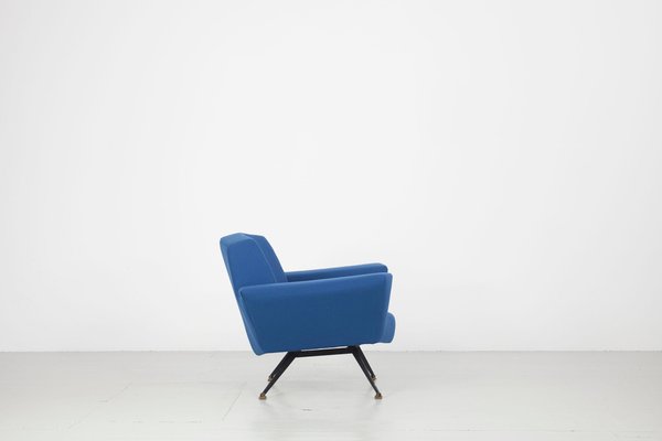 Italian Lounge Chairs in Blue and Violet by Lenzi for Studio Tecnico, 1950s, Set of 2-AA-1231922