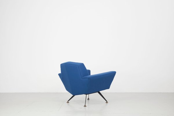 Italian Lounge Chairs in Blue and Violet by Lenzi for Studio Tecnico, 1950s, Set of 2-AA-1231922