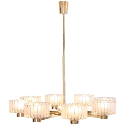 Italian Luxury Brass Chandelier with 8-Arms, 1960s-VLZ-632090