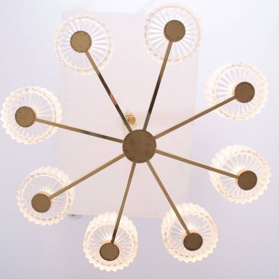 Italian Luxury Brass Chandelier with 8-Arms, 1960s-VLZ-632090