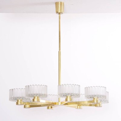 Italian Luxury Brass Chandelier with 8-Arms, 1960s-VLZ-632090