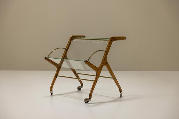 Italian Magazine Rack Trolley in the style of Ico Parisi, Italy, 1950s-UQV-1750268