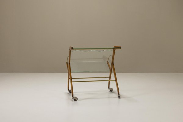 Italian Magazine Rack Trolley in the style of Ico Parisi, Italy, 1950s-UQV-1750268