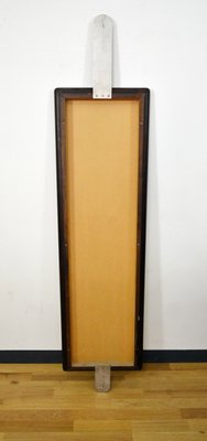 Italian Mahogany and Aluminum Mirror, 1970s-QZZ-639564