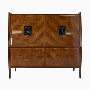 Italian Mahogany Cabinet Secretaire, 1950s-FF-802856