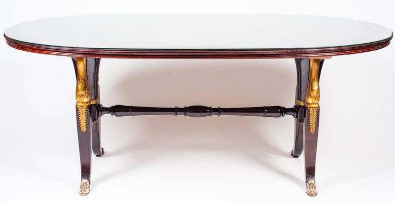 Italian Mahogany Table in the Style of Paolo Buffa, 1950s-MBH-1032103