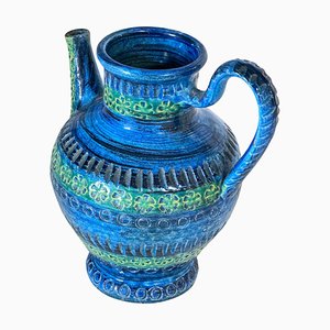 Italian Majolica Ceramic Jug attributed to Aldo Londi for Bitossi, 1960s-UR-1800658