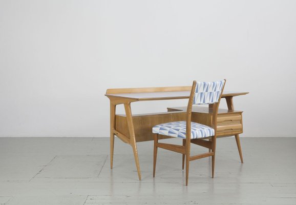 Italian Maple Side Chairs from Gio Ponti, 1950s, Set of 2-AA-903652