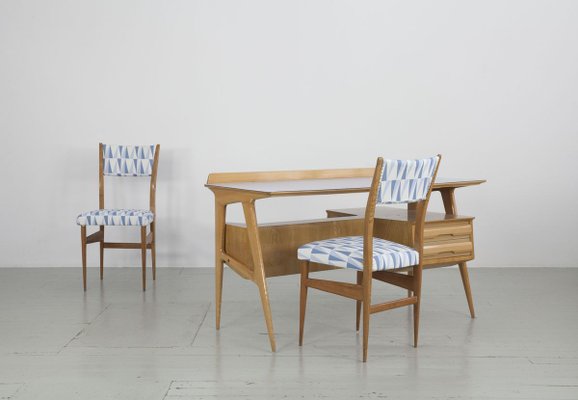 Italian Maple Side Chairs from Gio Ponti, 1950s, Set of 2-AA-903652