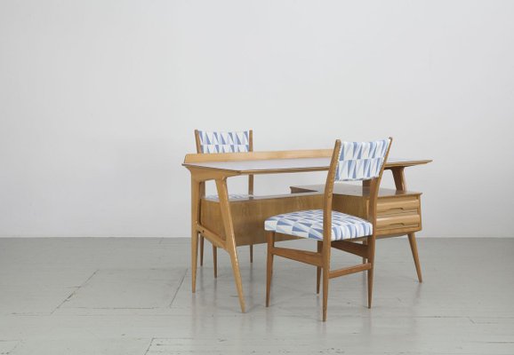 Italian Maple Side Chairs from Gio Ponti, 1950s, Set of 2-AA-903652