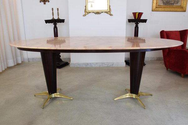 Italian Marble Dining Table, 1950s-GXL-590569