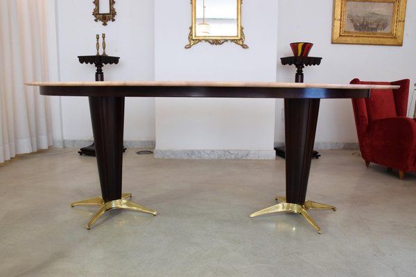 Italian Marble Dining Table, 1950s-GXL-590569