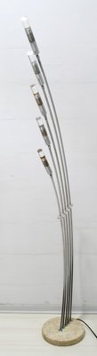 Italian Metal Chrome and Acrylic Glass Floor Lamp, 1960s-FER-541257