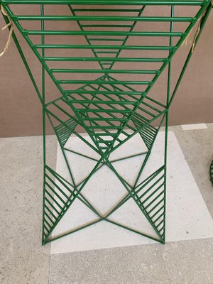 Italian Metal Emerald Green Stools, Set of 2-HZ-991095