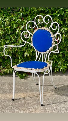 Italian Metal Garden Furniture and Scoubidou, 1950s, Set of 5-SSK-2025935