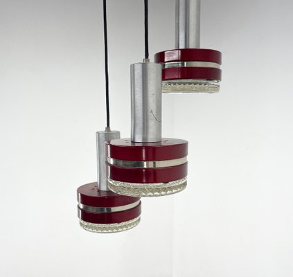 Italian Metal & Glass Cascade Pendant, 1960s-TZ-1446602