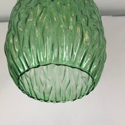 Italian Metal & Glass Pendant Lamps, 1960s, Set of 2-OT-850395