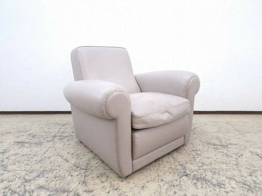 Italian Mickey Chair in Grey Leather from Baxter-BVM-1397481