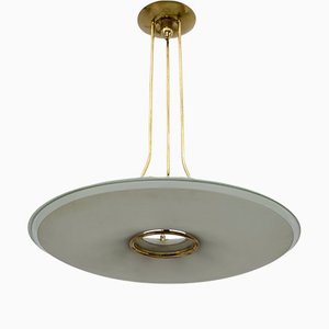 Italian Mid-Century Modern Ceiling Lamp by Max Ingrand for Fontana Arte, 1950s-FER-1166483