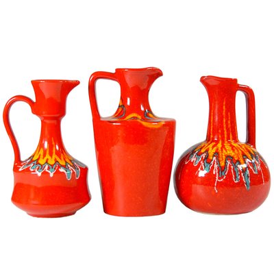 Italian Mid-Century Modern Ceramic Jugs from Bertoncello, 1970s, Set of 3-GIW-899161