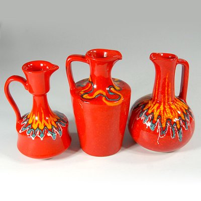 Italian Mid-Century Modern Ceramic Jugs from Bertoncello, 1970s, Set of 3-GIW-899161