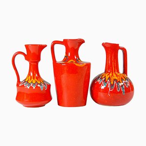 Italian Mid-Century Modern Ceramic Jugs from Bertoncello, 1970s, Set of 3-GIW-899161