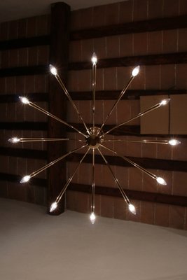 Italian Mid-Century Modern Model 342 Chandelier by Oscar Torlasco for Lumi Milano, 1950s-MTX-1132633