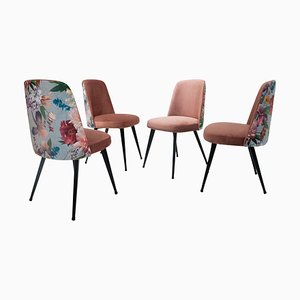 Italian Mid-Century Modern Multicolored Chairs, Italy, 1950s, Set of 4-UZ-1033304