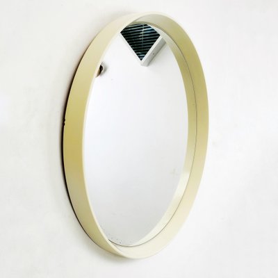 Italian Mid-Century Modern Round White Plastic Mirror, 1980s-GDD-1313688