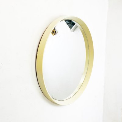 Italian Mid-Century Modern Round White Plastic Mirror, 1980s-GDD-1313688