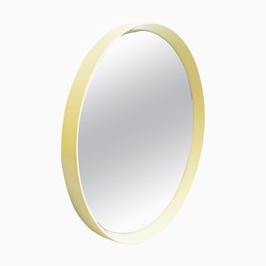 Italian Mid-Century Modern Round White Plastic Mirror, 1980s-GDD-1313688