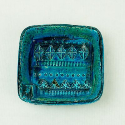 Italian Mid-Century Rimini Blu Ceramic Ashtray attributed to Aldo Londi for Bitossi, 1960s-MH-1470425