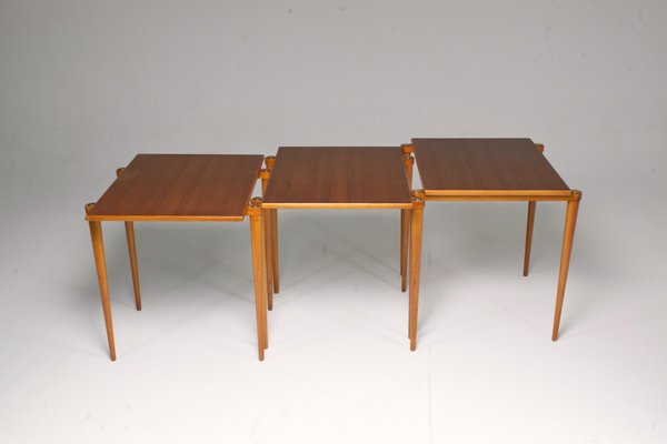 Italian Mid-Century Side Tables, 1960s, Set of 3-GXL-860051