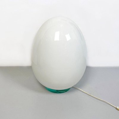 Italian Milk Glass Egg Floor Lamp, 1980s-GDD-1313674