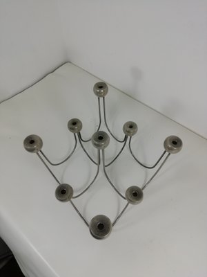 Italian Minimalist Chrome-Plated Steel Candleholder-HNE-1314723