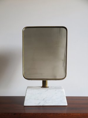 Italian Mirror in Brass and Marble, 1950s-CC-1457615