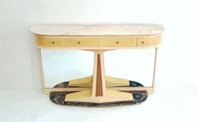 Italian Mirror & Marble Console Table, 1959-FO-589279