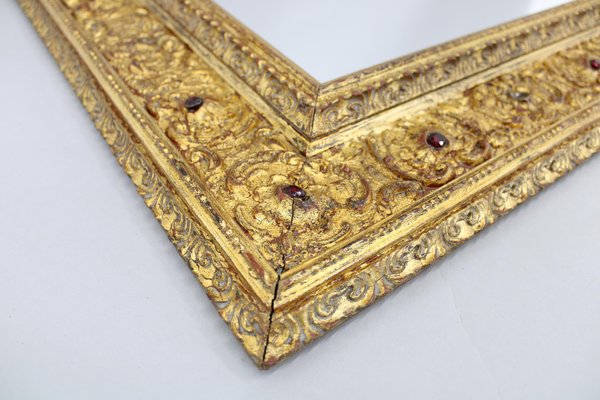 Italian Mirror with Gilt Wood Frame, 1940s-TZ-1800668