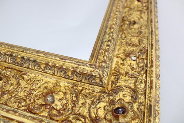 Italian Mirror with Gilt Wood Frame, 1940s-TZ-1800668