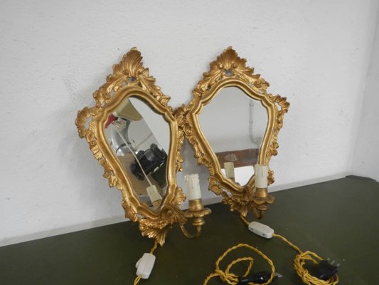 Italian Mirrors, 1920s, Set of 2-WWQ-568760