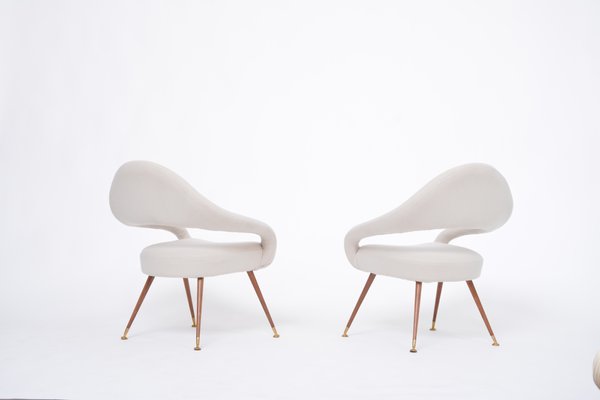 Italian Model DU 55 P Armchairs by Gastone Rinaldi from Rima, 1960s, Set of 2-FN-1520411