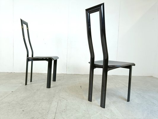 Italian Model Regia Dining Chairs by Antonello Mosca for Ycami, 1980s, Set of 6-IRH-1822084